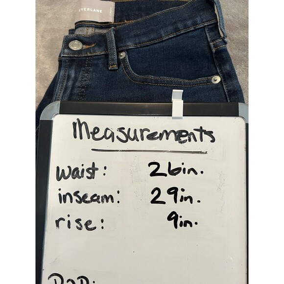 Everlane Jeans Women 27 Regular Blue Skinny Mid-rise Ankle Preppy Casual - Picture 8 of 9